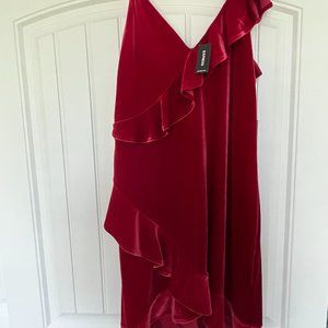 Express Red Velvet Dress